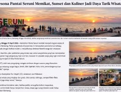 Pesona Pantai Seruni Memikat, Sunset Ikonik dan Kuliner Tepi Laut Dongkrak Daya Tarik Wisata