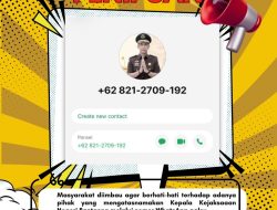 Himbauan Waspada Penipuan Mengatasnamakan Kajari Bantaeng