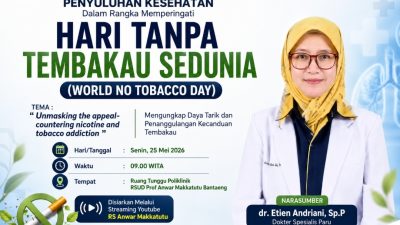 RSUD Prof Anwar Makkatutu Bantaeng Gelar Penyuluhan Kesehatan Peringati Hari Tanpa Tembakau Sedunia