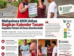 Mahasiswa KKN Unhas Bagikan Kalender Tanam kepada Petani di Desa Bontocinde