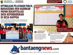 Optimalkan Pelayanan Publik, Mahasiswa KKN Hadirkan Papan Rekapitulasi Data Kependudukan di Desa Rappoa
