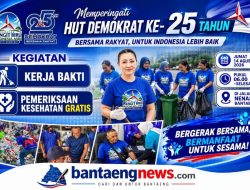 Semarak HUT Demokrat ke-25, DPC Demokrat Bantaeng Gelar Aksi Lingkungan, Cek Kesehatan Gratis hingga Lomba Pidato Rakyat