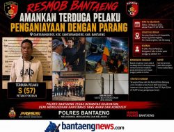 Saling Lempar Rumah Berujung Parang, Pria 57 Tahun Diamankan Resmob Bantaeng