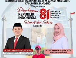 Semarak HUT Kemerdekaan, RSUD Prof. Anwar Makkatutu Bantaeng Perkuat Kebersamaan dan Semangat Pengabdian Lewat Jalan Sehat dan Senam