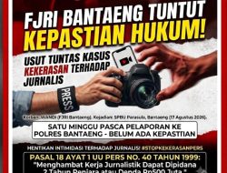 Sepekan Pasca Pelaporan Kekerasan Jurnalis, Ketua Umum FJRI Harap Polres Bantaeng Segera Beri Kepastian Hukum