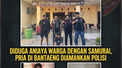 Diduga Aniaya Warga dengan Samurai, Pria di Bantaeng Diamankan Polisi