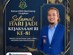 Ketua HNSI Bantaeng Ucapkan Selamat Hari Jadi Kejaksaan RI ke-81