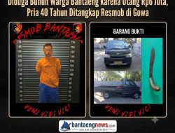 Diduga Bunuh Warga Bantaeng karena Utang Rp6 Juta, Pria 40 Tahun Ditangkap Resmob di Gowa