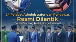 24 Pejabat Administrator dan Pengawas Resmi Dilantik, Bupati Bantaeng Tuntut Kinerja Maksimal