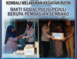 Polres Bantaeng kembali melakukan kegiatan rutin bakti sosial Polisi Peduli berupa pembagian sembako