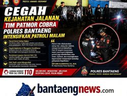Cegah Kejahatan Jalanan, Tim Patmor Cobra Polres Bantaeng Intensifkan Patroli Malam