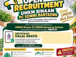 Bantu Gerakkan Ekonomi Daerah, PC SEMMI Bantaeng Buka Pendampingan Sertifikasi Halal Gratis untuk UMKM