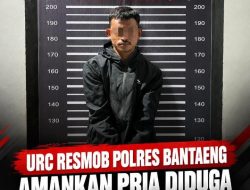 URC Resmob Polres Bantaeng Amankan Pria Diduga Aniaya Warga dengan Parang