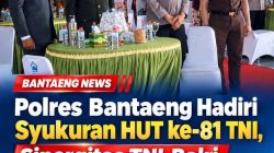 Polres Bantaeng Hadiri Syukuran HUT ke-81 TNI, Sinergitas TNI-Polri Terus Diperkuat