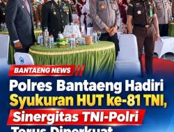 Polres Bantaeng Hadiri Syukuran HUT ke-81 TNI, Sinergitas TNI-Polri Terus Diperkuat