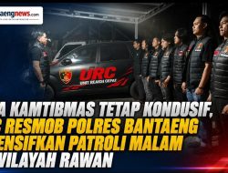 Jaga Kamtibmas Tetap Kondusif, URC Resmob Polres Bantaeng Intensifkan Patroli Malam di Wilayah Rawan