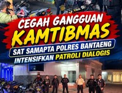 Cegah Gangguan Kamtibmas, Sat Samapta Polres Bantaeng Intensifkan Patroli Dialogis