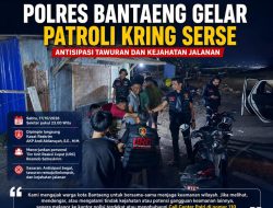 Polres Bantaeng Gelar Patroli Kring Serse, Antisipasi Tawuran dan Kejahatan Jalanan